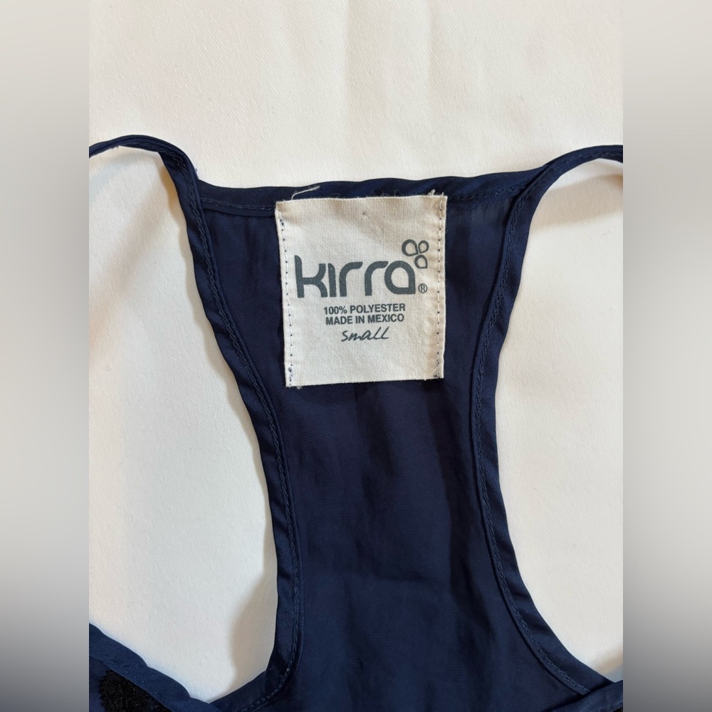Kirra Sheer Camisole Spaghetti Strap Tank Top Navy Blue Small W/ Lace Lingerie - Picture 2 of 9